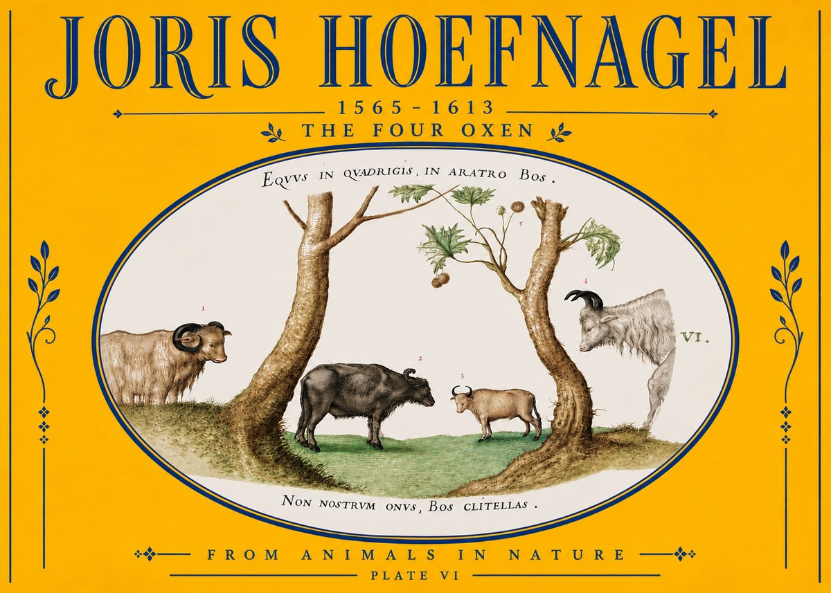 Joris Hoefnagel The Four Oxen No5 - Poszter
