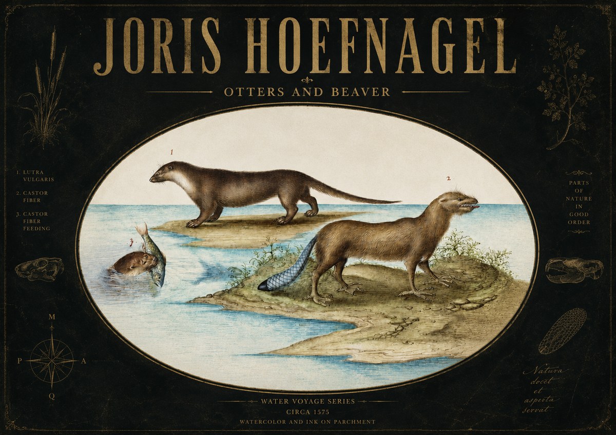 Joris Hoefnagel The Four-footed Creatures No4 - Poszter