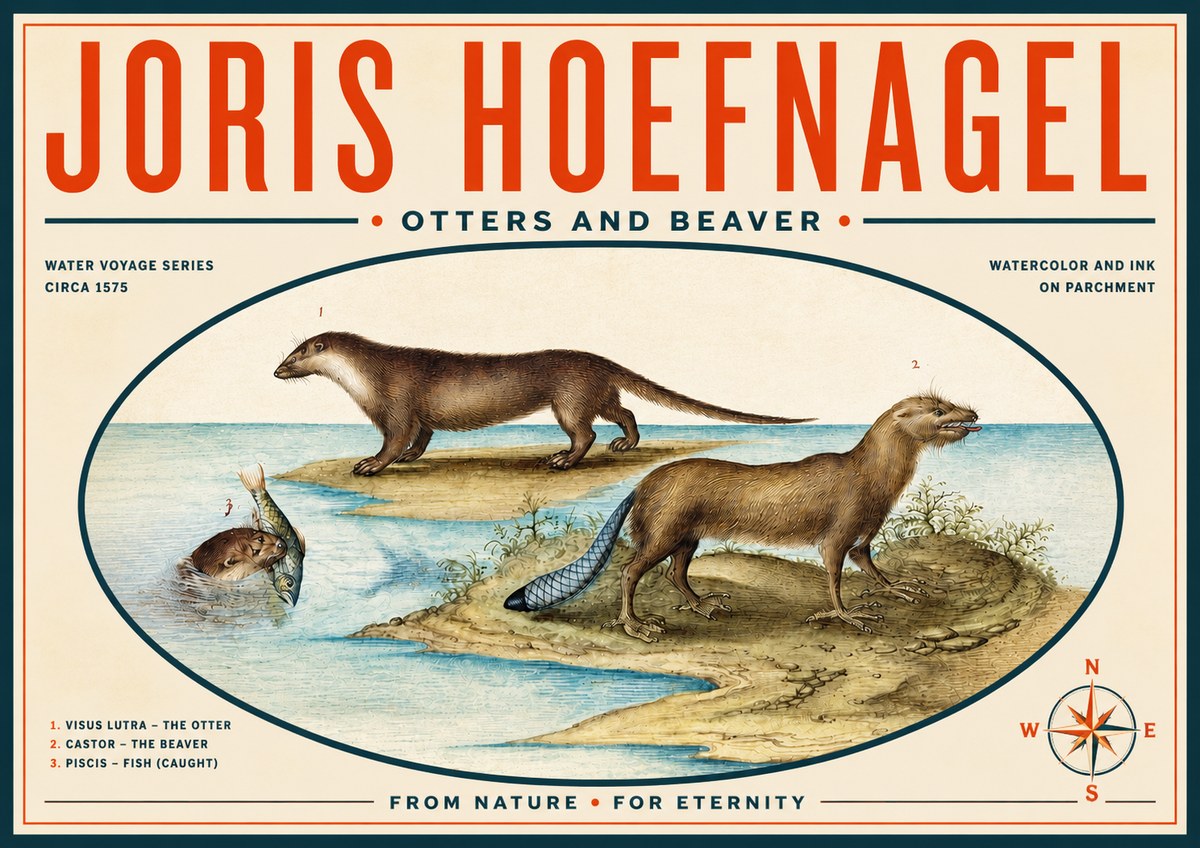 Joris Hoefnagel The Four-footed Creatures No6 - Poszter
