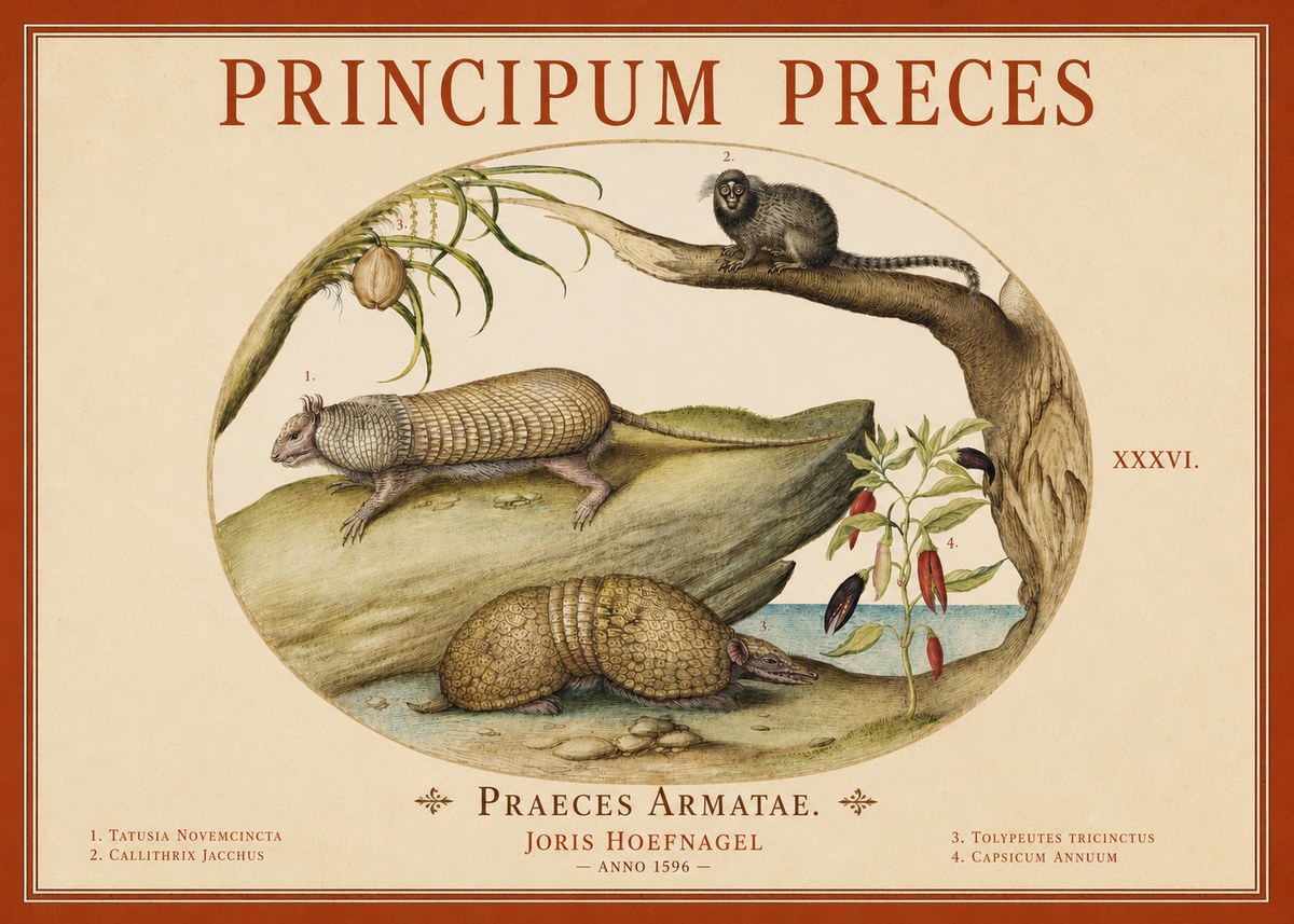 Joris Hoefnagel Praeces Armatae. No4 - Poszter