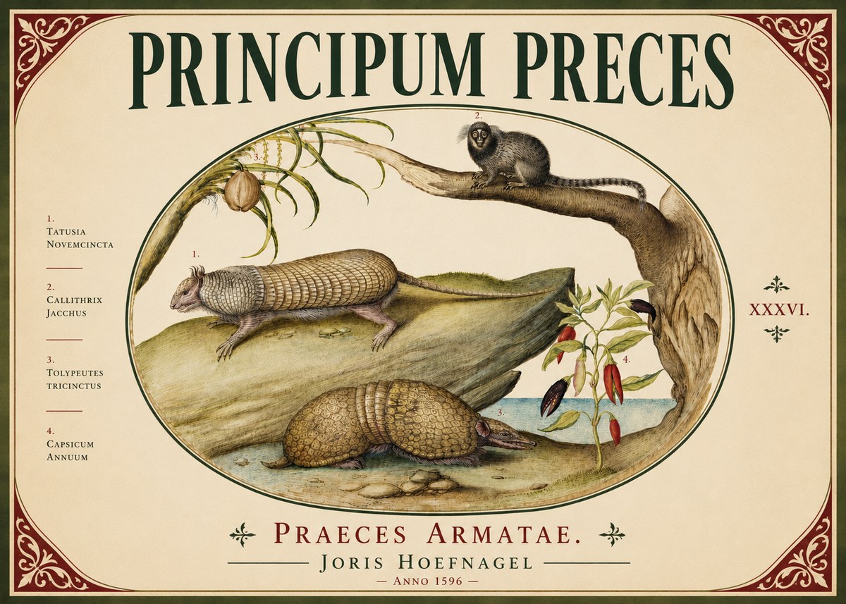 Joris Hoefnagel Praeces Armatae. No6 - Poszter