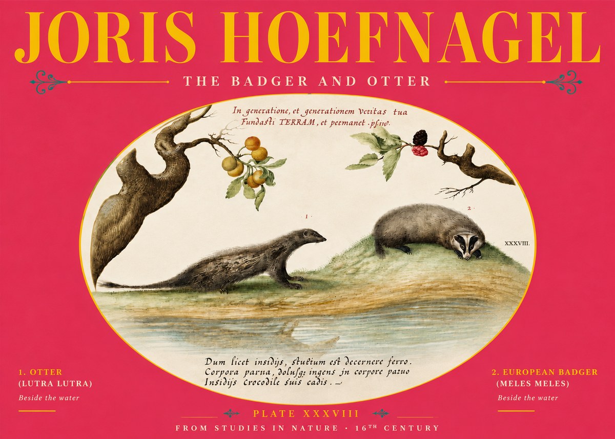 Joris Hoefnagel Studies of Animals and Nature Xxxxiii No6 - Poszter