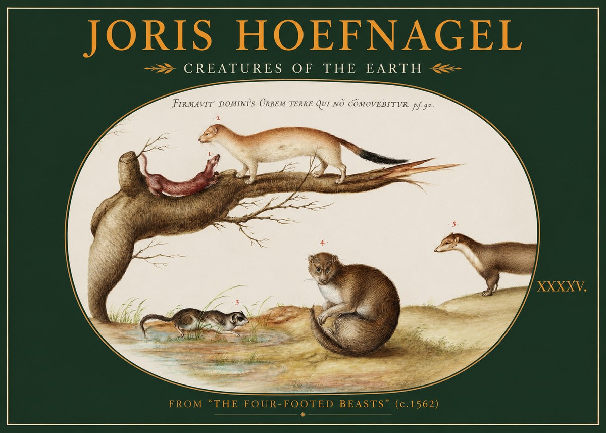 Joris Hoefnagel Creatures of the Earth I No2 - Poszter
