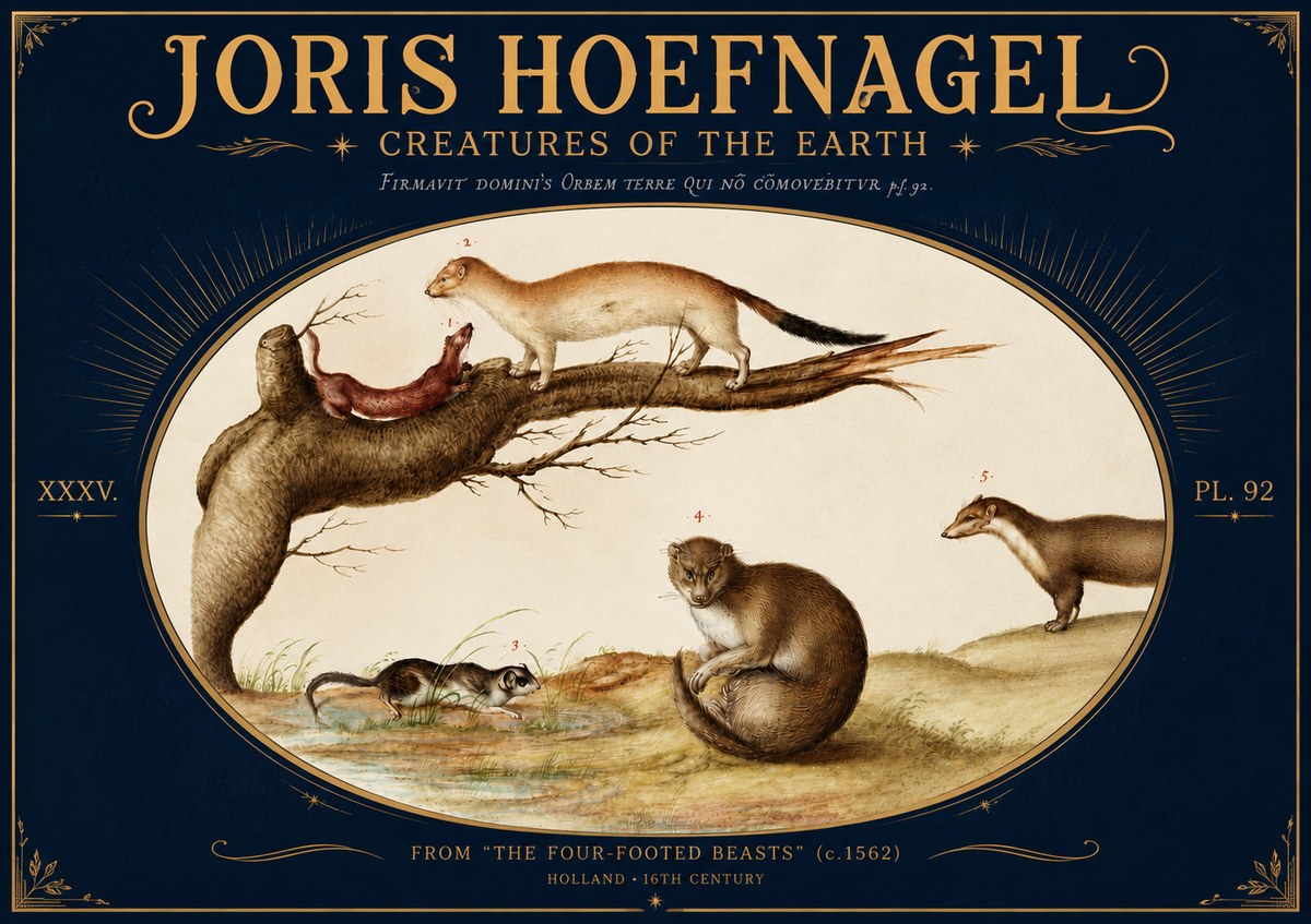 Joris Hoefnagel Creatures of the Earth I No5 - Poszter