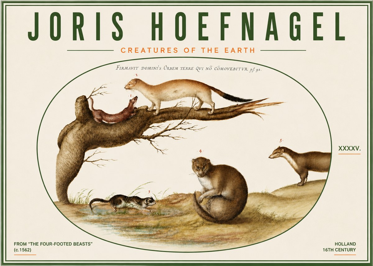 Joris Hoefnagel Creatures of the Earth I No6 - Poszter