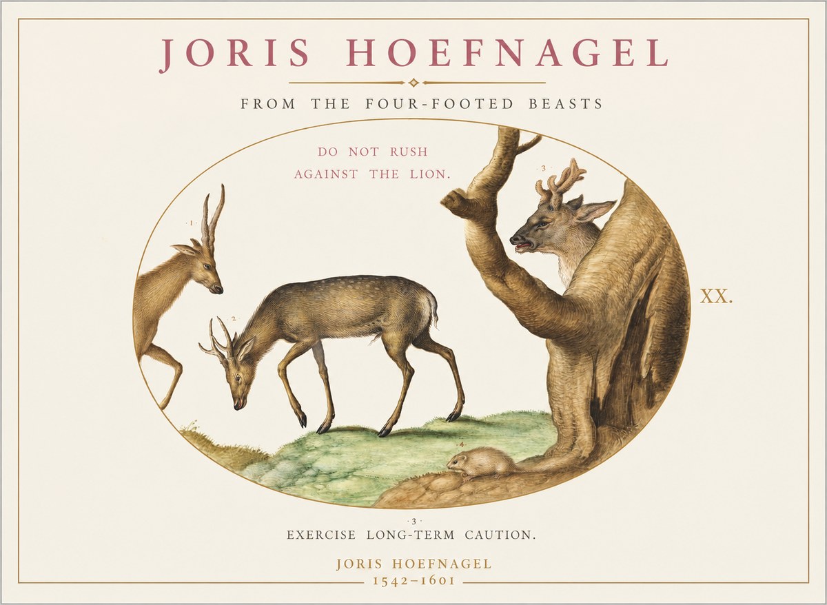 Joris Hoefnagel Do Not Rush Against the Lion. No1 - Poszter