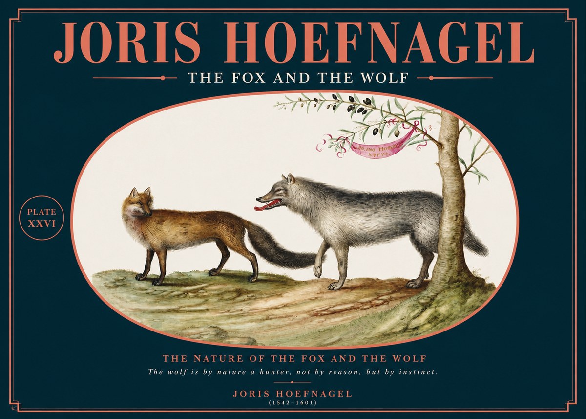 Joris Hoefnagel The Fox and the Wolf No2 - Poszter