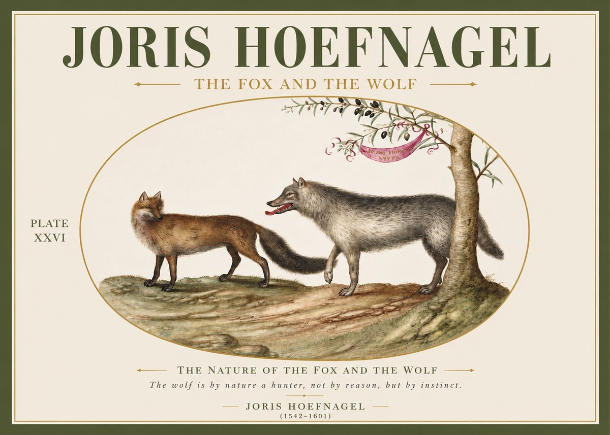 Joris Hoefnagel The Fox and the Wolf No3 - Poszter