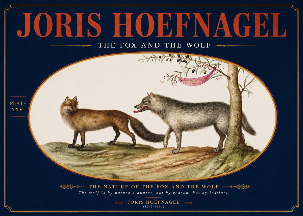 Joris Hoefnagel The Fox and the Wolf No4 - Poszter