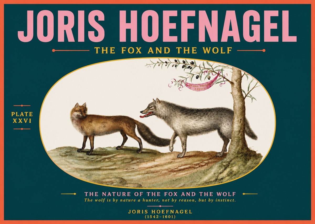 Joris Hoefnagel The Fox and the Wolf No5 - Poszter