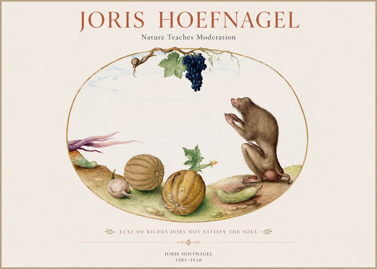 Joris Hoefnagel Nature Teaches Moderation No1 - Poszter
