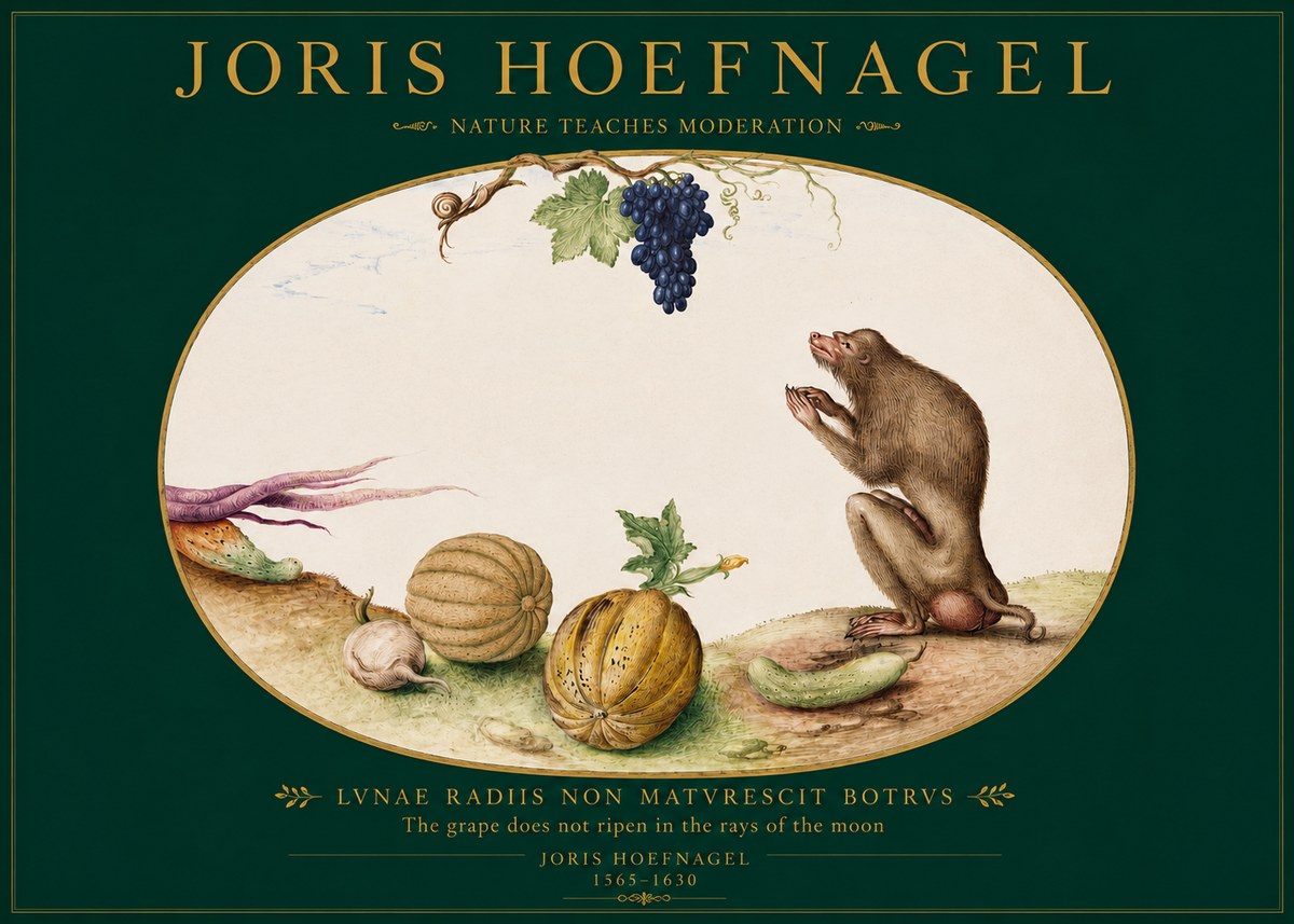 Joris Hoefnagel Nature Teaches Moderation No2 - Poszter
