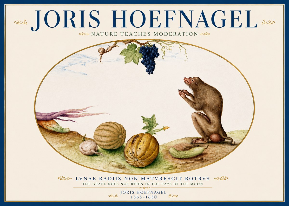 Joris Hoefnagel Nature Teaches Moderation No5 - Poszter