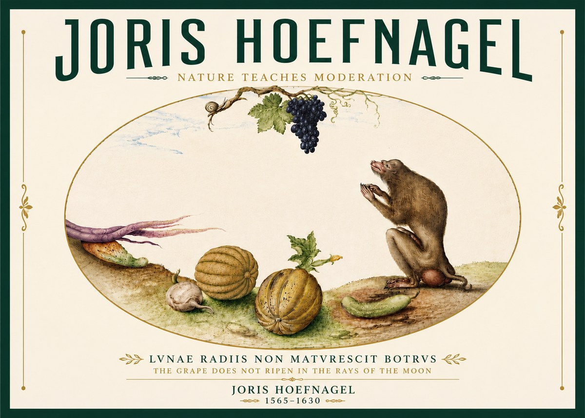Joris Hoefnagel Nature Teaches Moderation No6 - Poszter