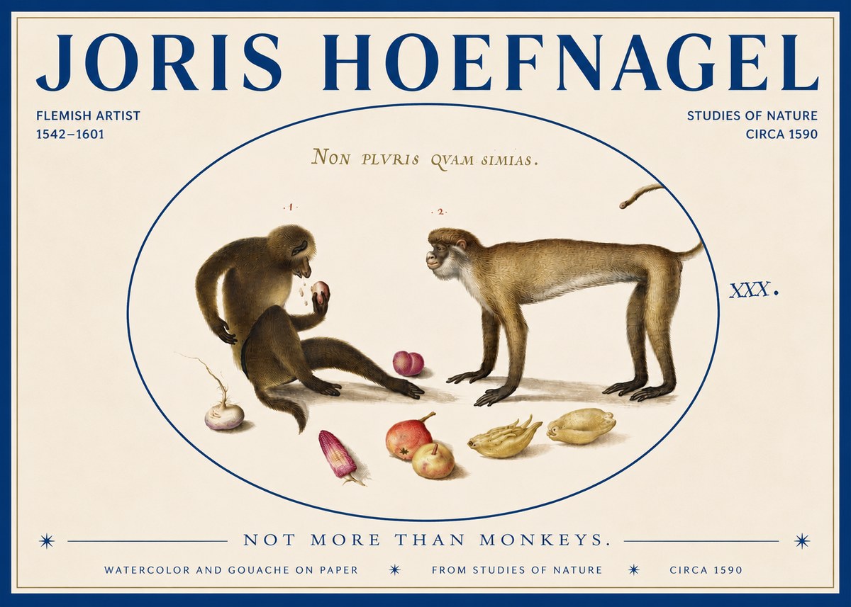 Joris Hoefnagel Not More Than Monkeys No3 - Poszter