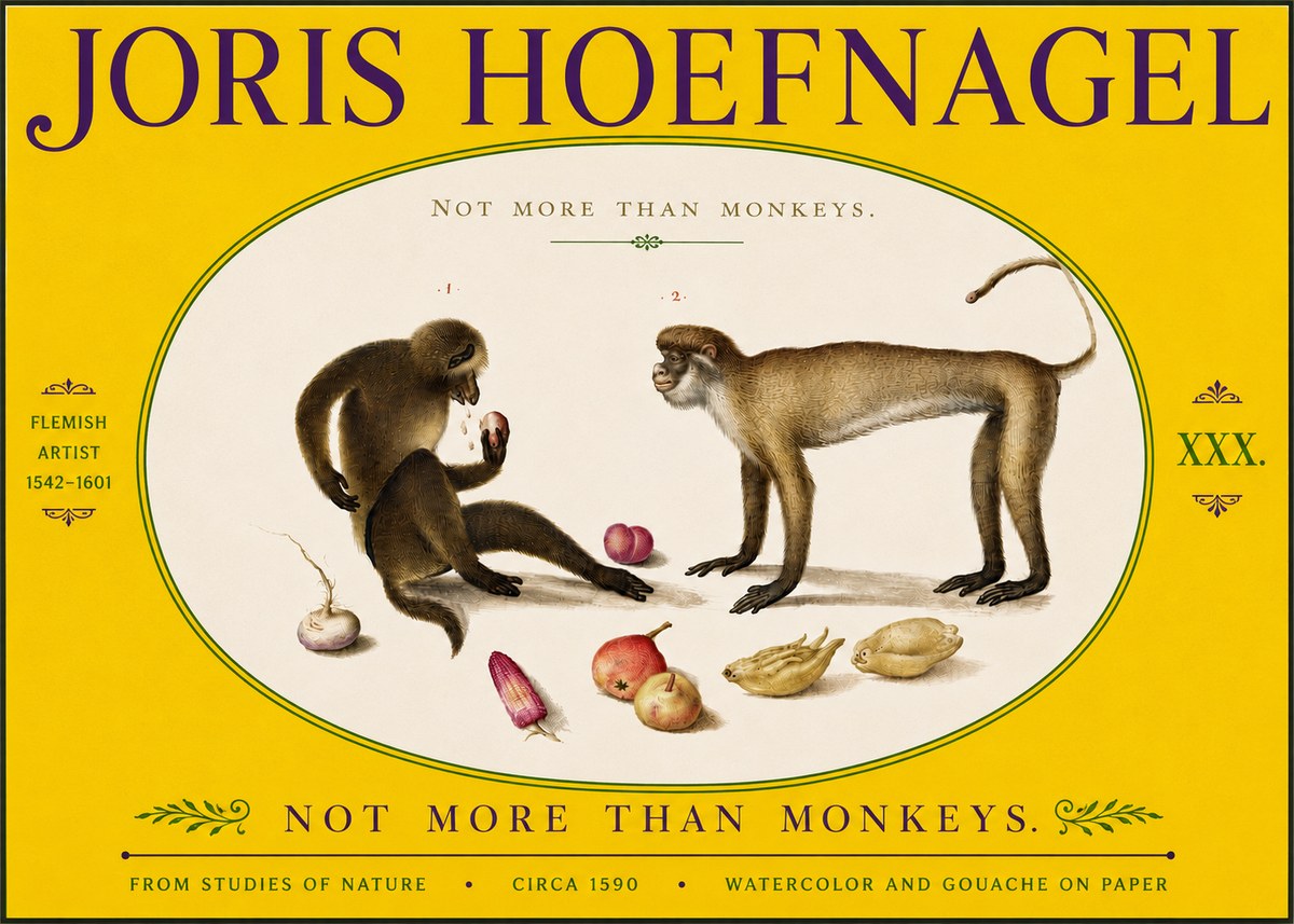Joris Hoefnagel Not More Than Monkeys No5 - Poszter