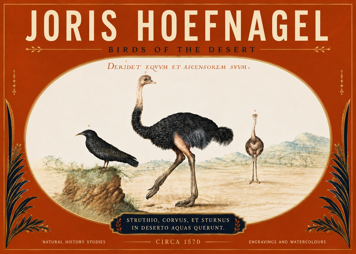 Joris Hoefnagel Birds of the Desert No5 - Poszter