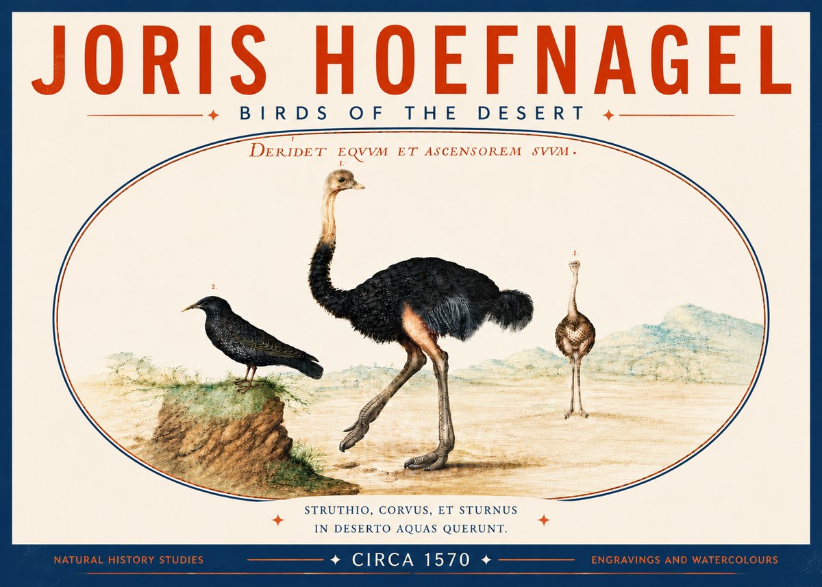 Joris Hoefnagel Birds of the Desert No6 - Poszter