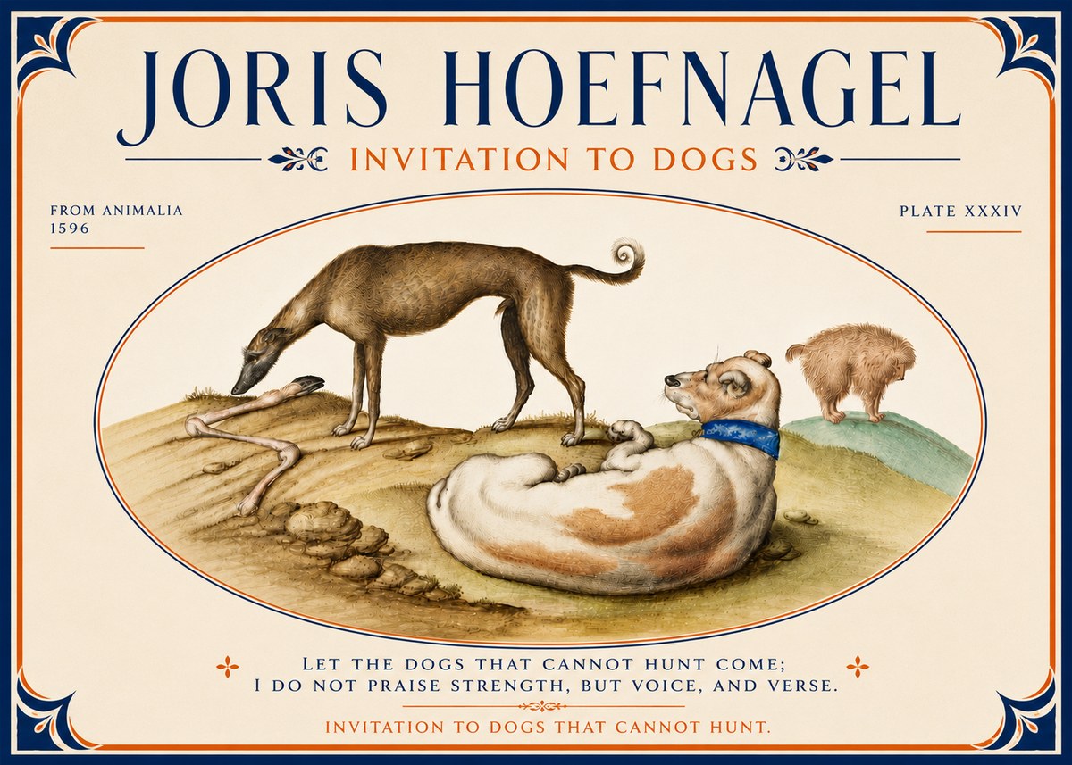 Joris Hoefnagel Invitation to Dogs No6 - Poszter