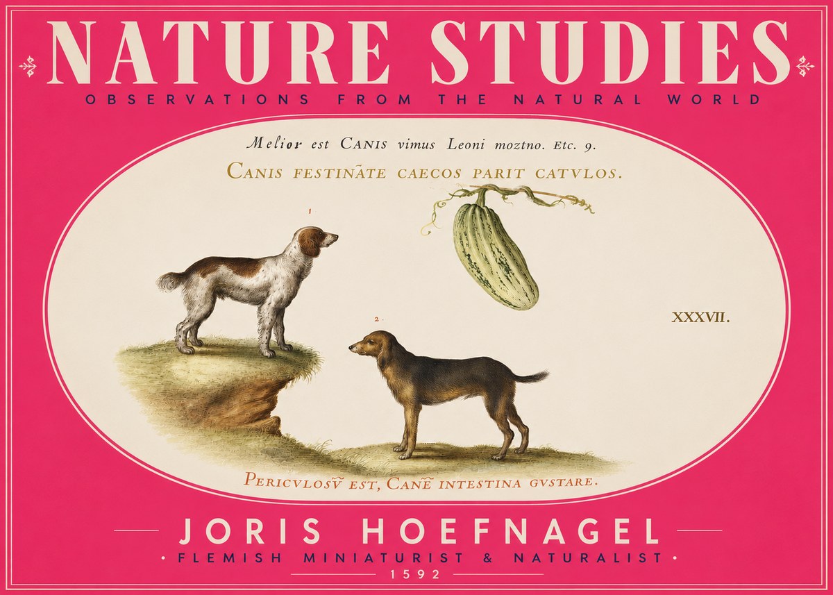 Joris Hoefnagel Canis Festinas Caecos Parit Catulos No5 - Poszter