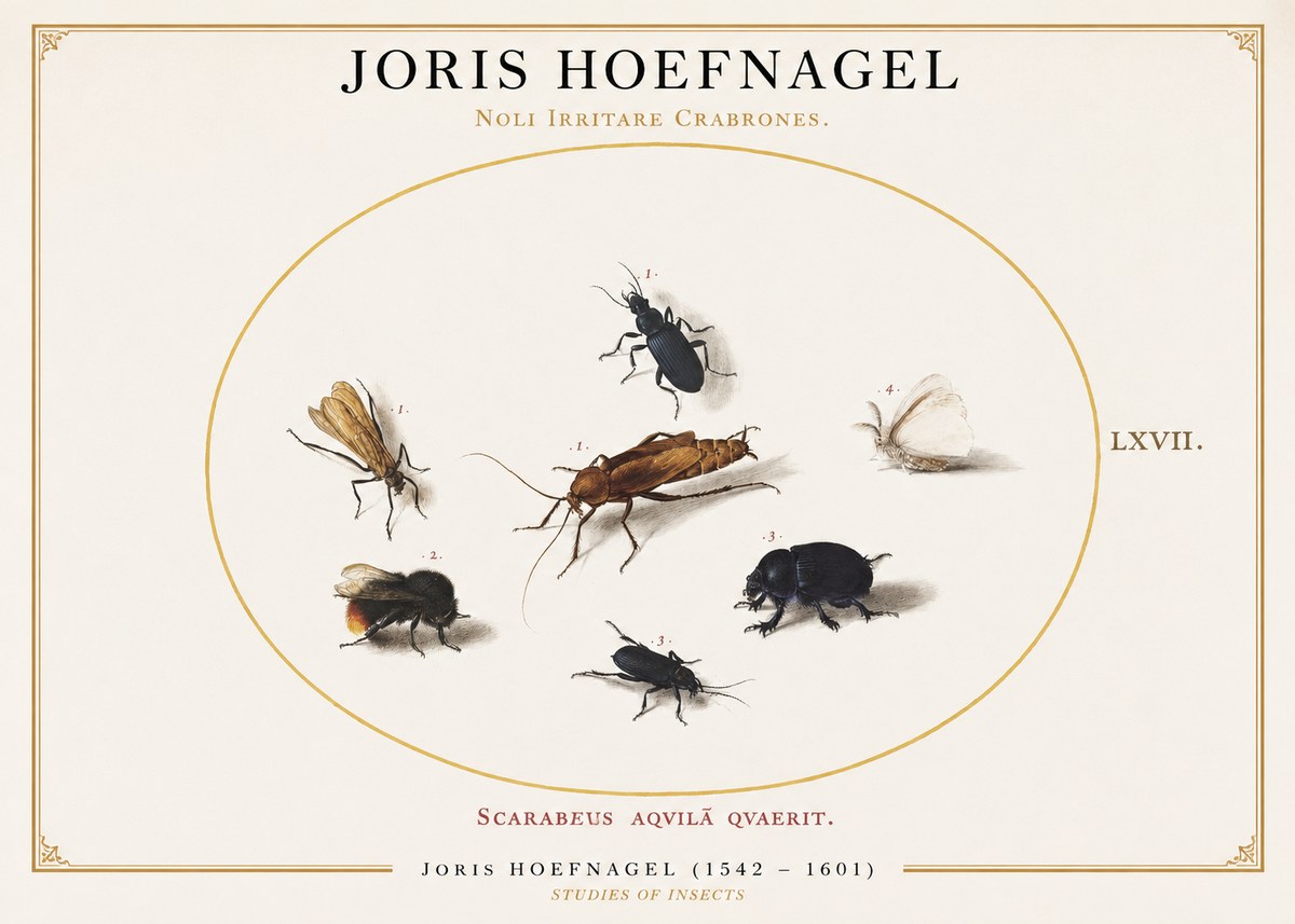 Joris Hoefnagel Scarabeus Aqvilä Qvaerit. No1 - Poszter
