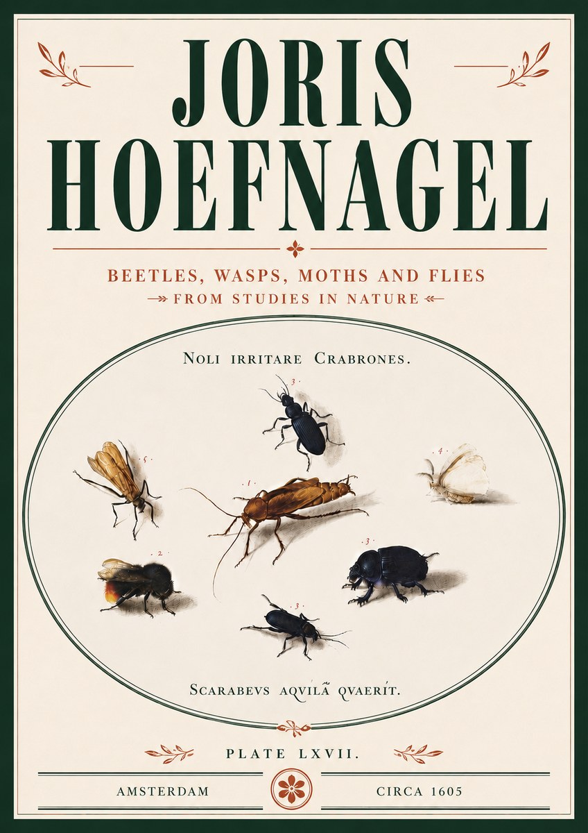 Joris Hoefnagel Scarabeus Aqvilä Qvaerit. No6 - Poszter