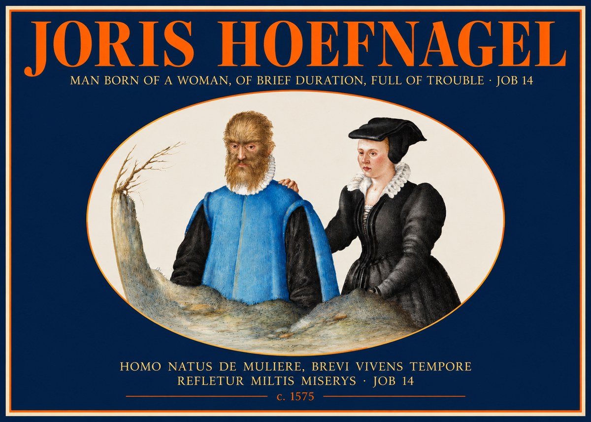 Joris Hoefnagel Homo Natus De Muliere, Brevi Vivens Tempore Refletur Miltis Miserys · Job 14 No2 - Poszter