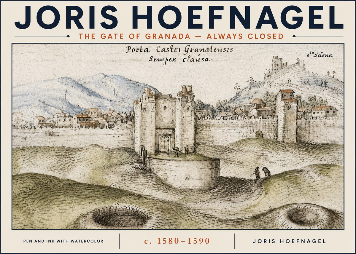 Joris Hoefnagel The Gate of Granada - Always Closed No4 - Poszter