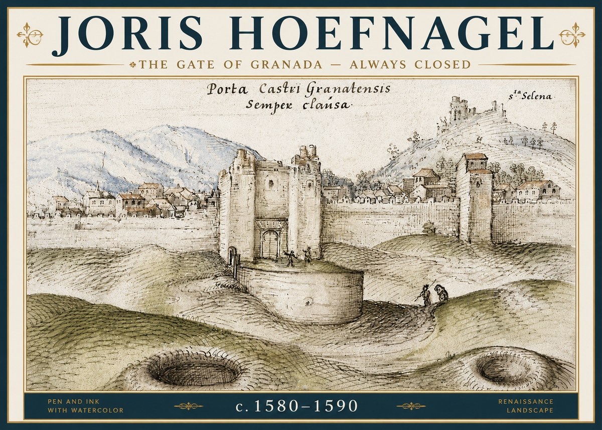 Joris Hoefnagel The Gate of Granada - Always Closed No6 - Poszter