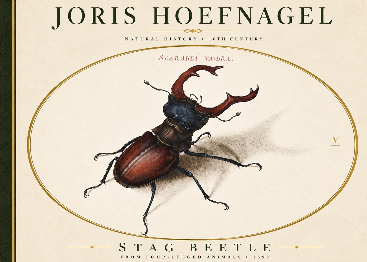 Joris Hoefnagel Stag Beetle No4 - Poszter