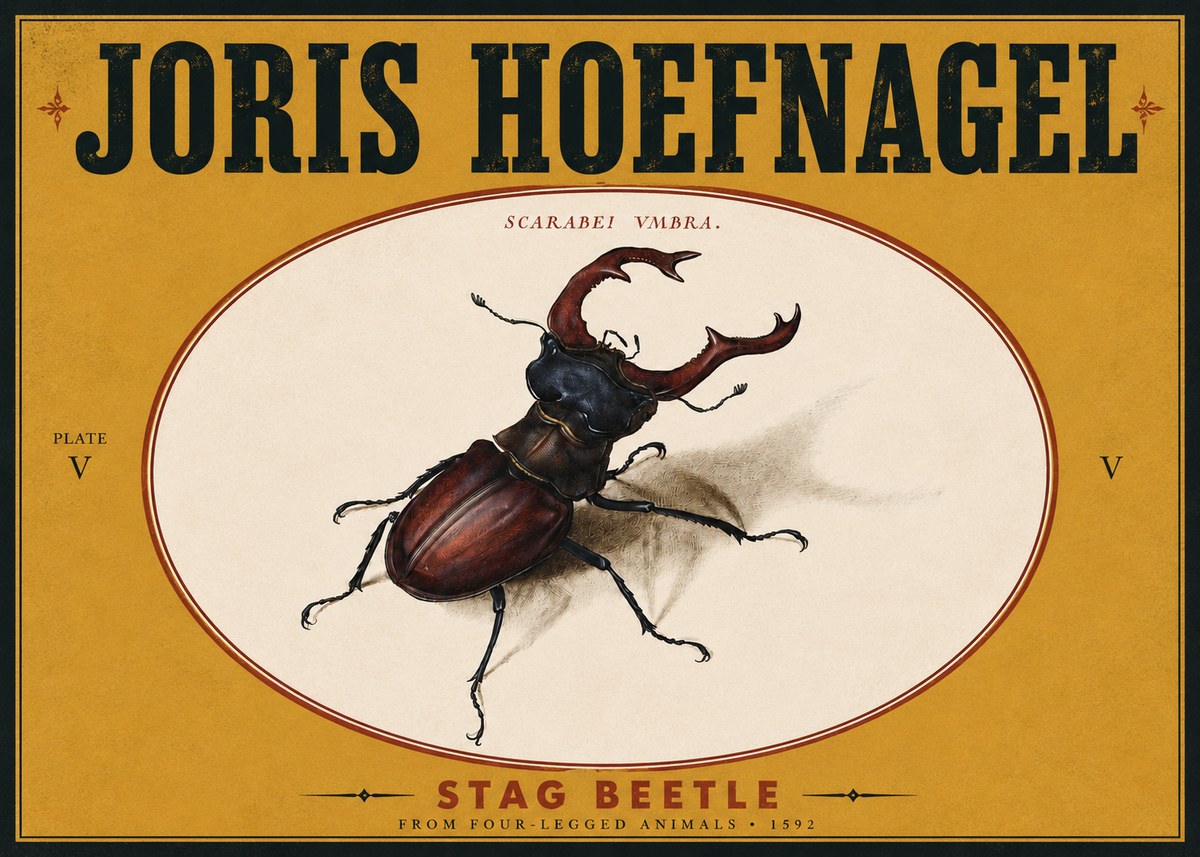 Joris Hoefnagel Stag Beetle No5 - Poszter