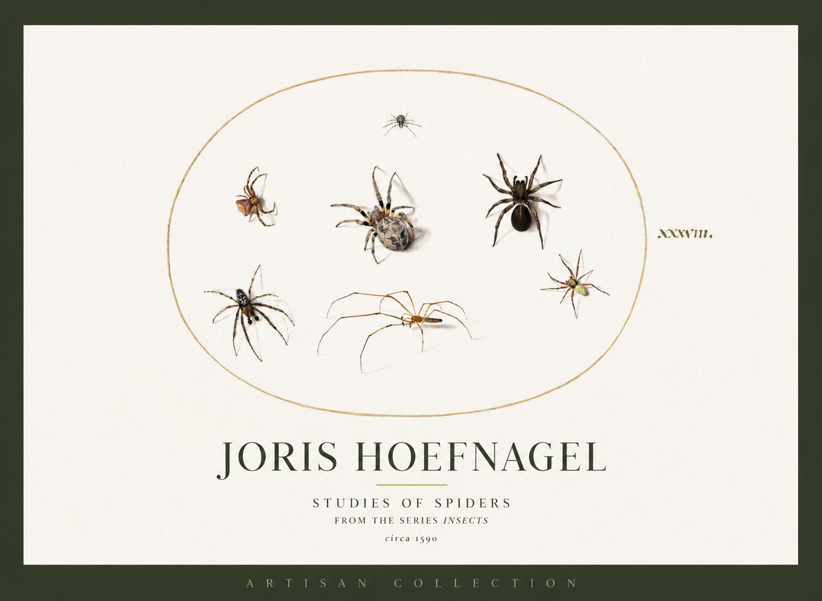 Joris Hoefnagel Studies of Spiders I No2 - Poszter