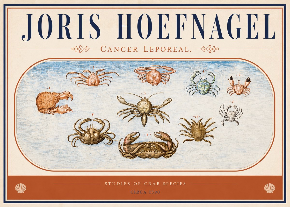 Joris Hoefnagel Cancer Leporeal. No4 - Poszter