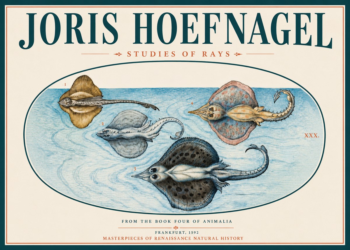 Joris Hoefnagel Rays and Skates No4 - Poszter