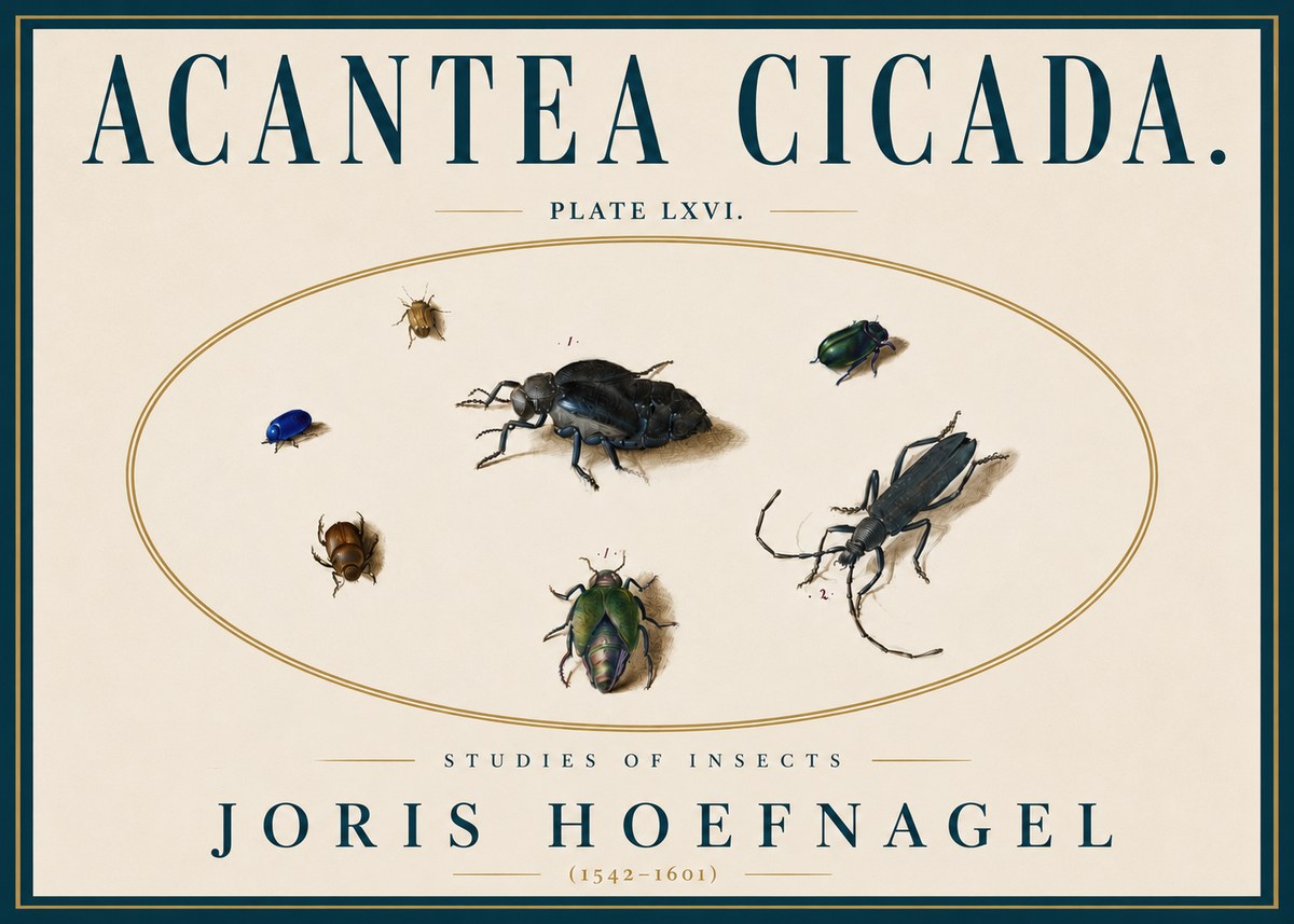 Joris Hoefnagel Acanthia Cicada No6 - Poszter