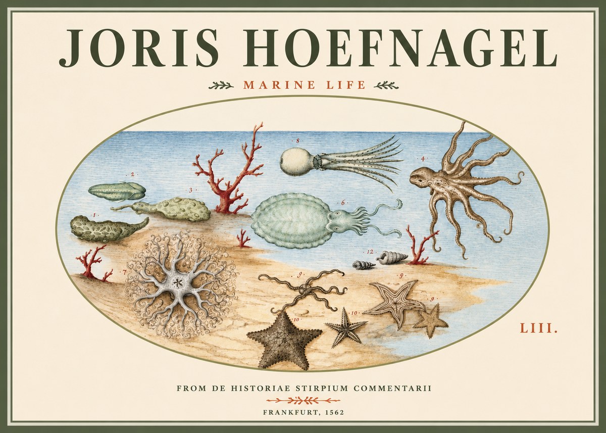 Joris Hoefnagel Marine Life No3 - Poszter