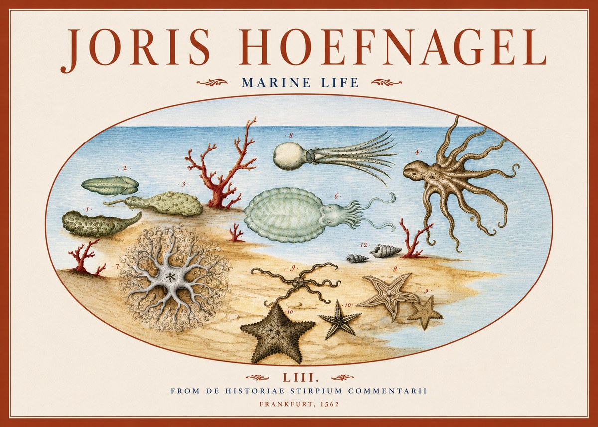 Joris Hoefnagel Marine Life No6 - Poszter