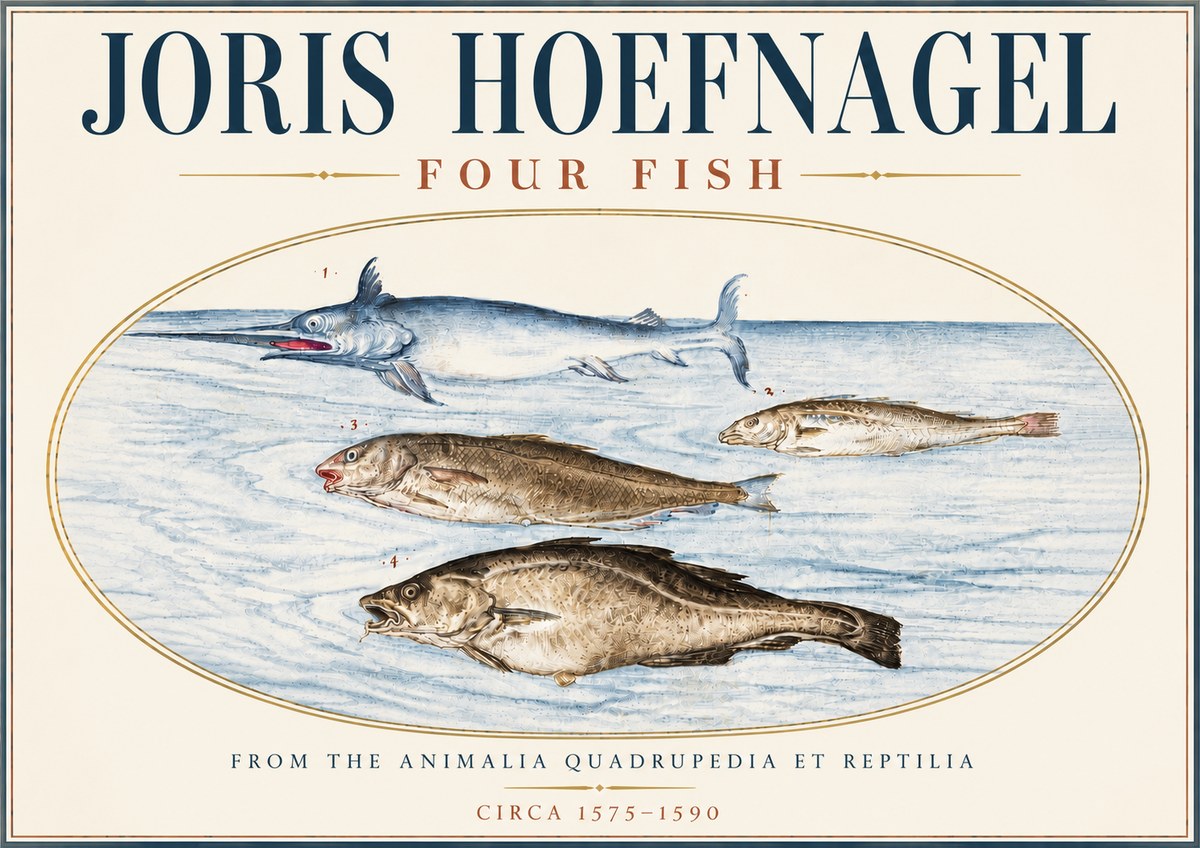 Joris Hoefnagel Four Fish No6 - Poszter