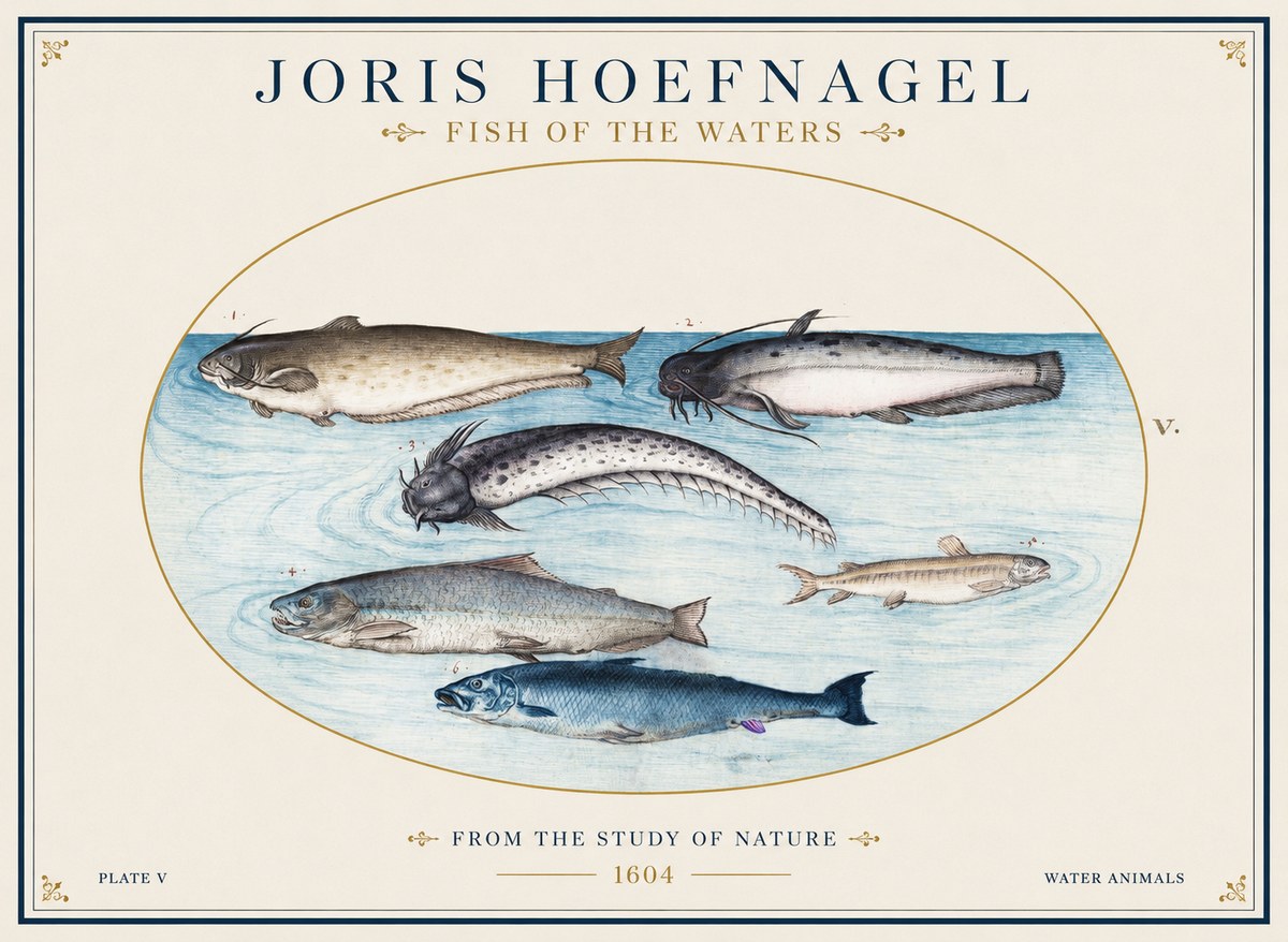 Joris Hoefnagel Fish of the Waters No1 - Poszter