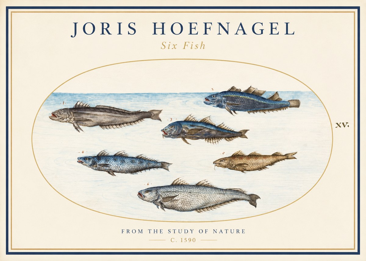 Joris Hoefnagel Six Fish No1 - Poszter