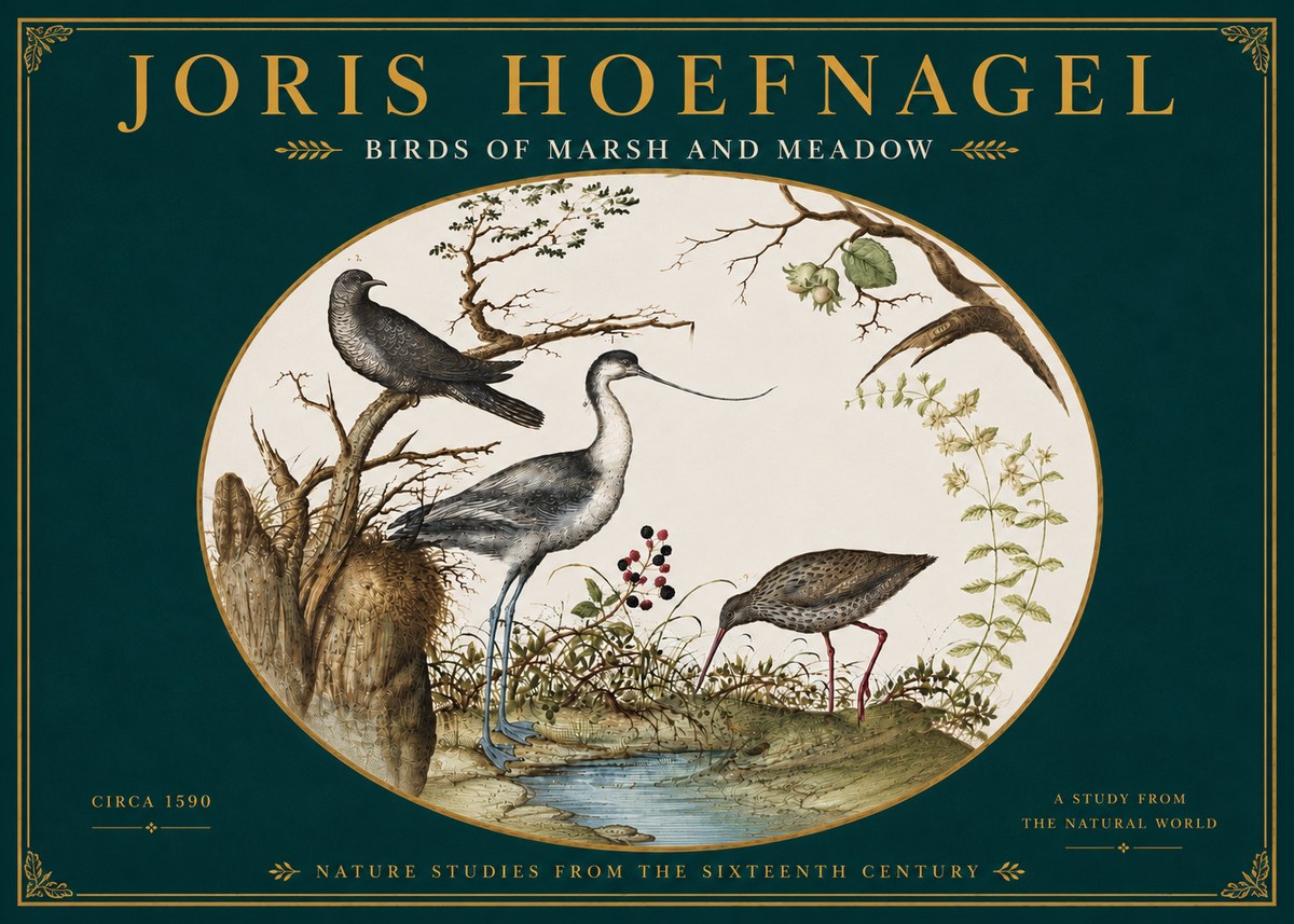 Joris Hoefnagel Birds of Marsh and Meadow No6 - Poszter