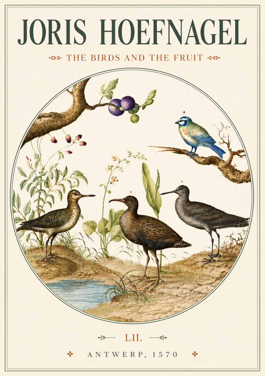 Joris Hoefnagel The Birds and the Fruit No3 - Poszter