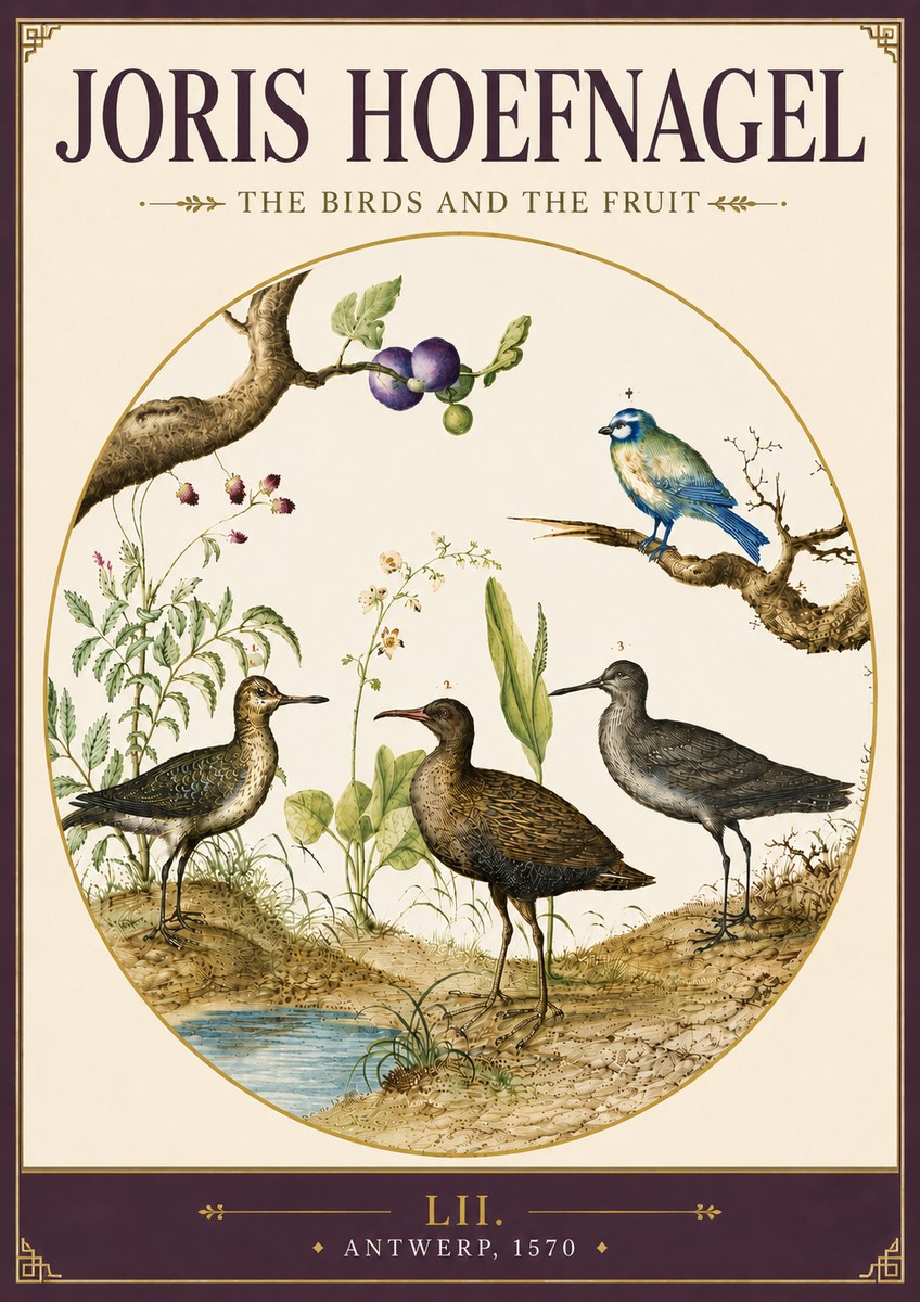 Joris Hoefnagel The Birds and the Fruit No5 - Poszter
