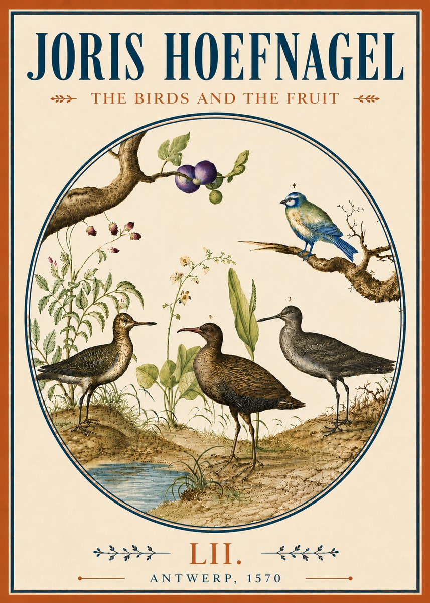 Joris Hoefnagel The Birds and the Fruit No6 - Poszter