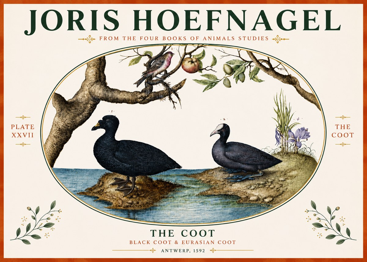 Joris Hoefnagel The Coot No5 - Poszter