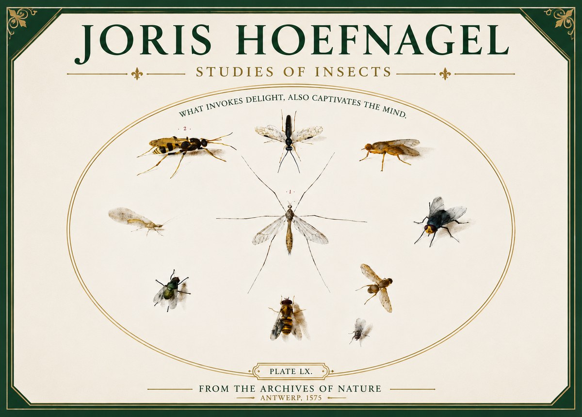 Joris Hoefnagel Studies of Insects III No5 - Poszter