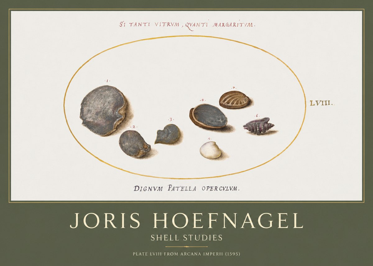 Joris Hoefnagel Six Shells No5 - Poszter