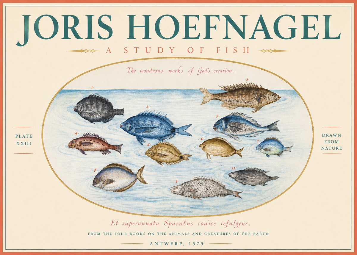Joris Hoefnagel A Study of Fish No3 - Poszter