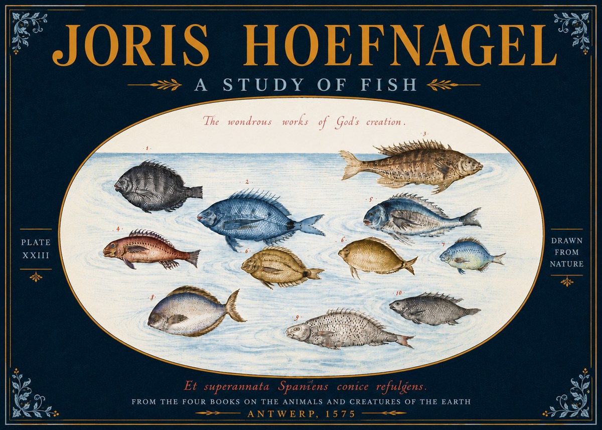 Joris Hoefnagel A Study of Fish No5 - Poszter