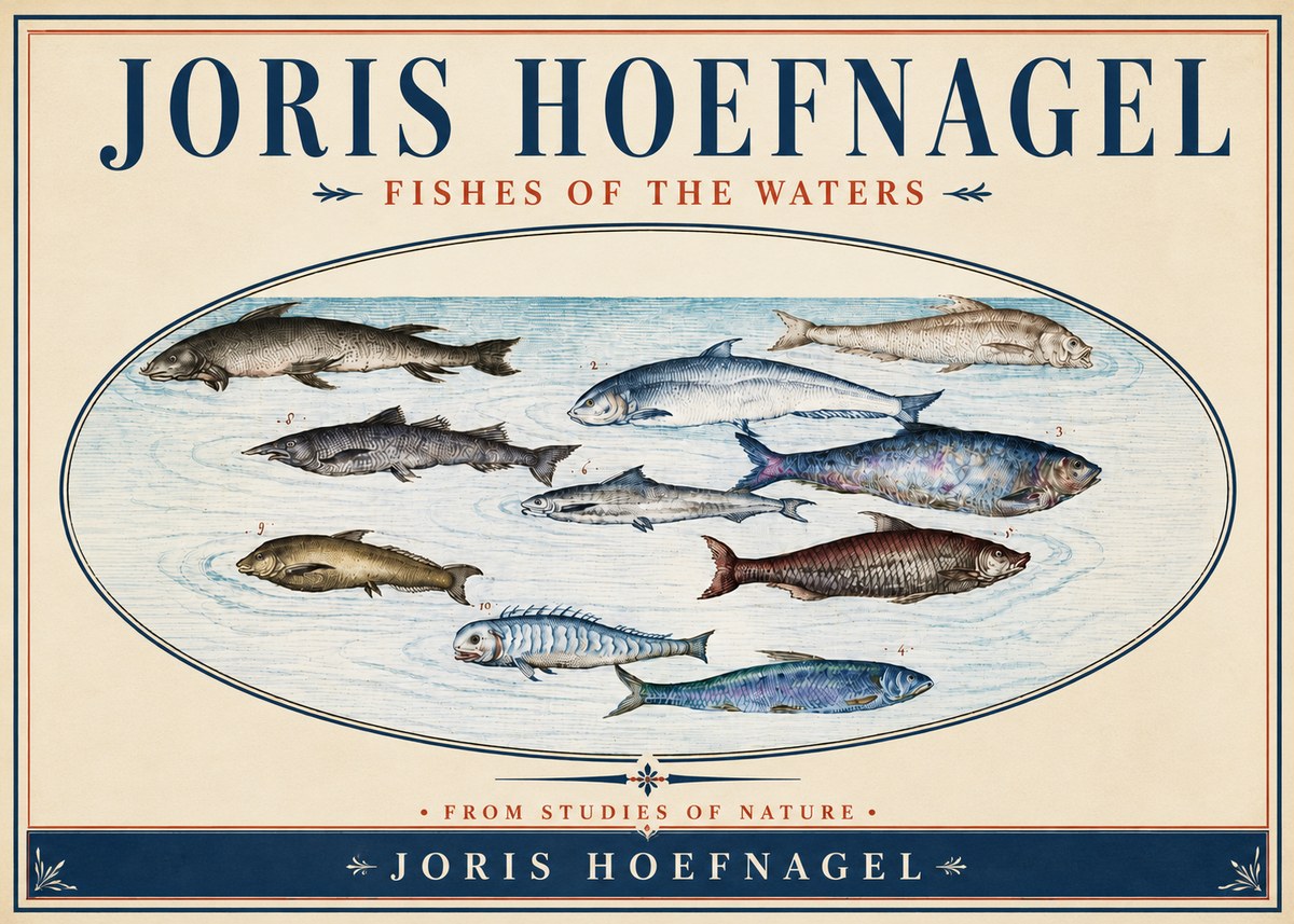Joris Hoefnagel Fishes of the Waters II No4 - Poszter